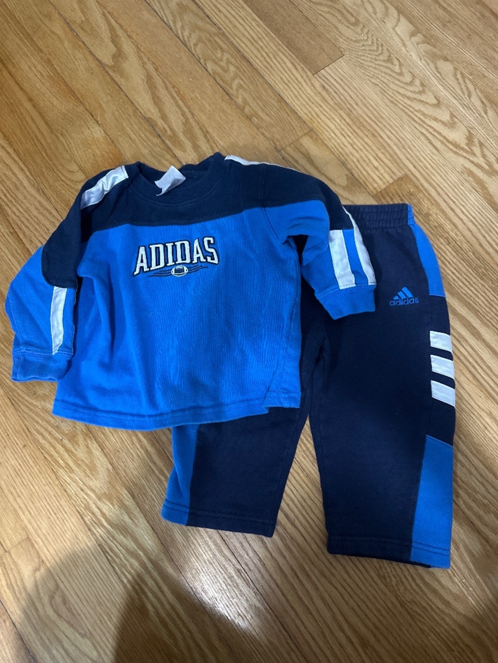 Adidas Blue sweat set- 24 months